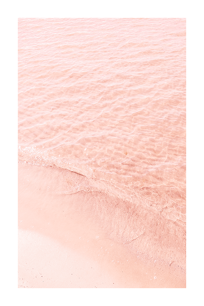 Pinky Orange Seawave Poster