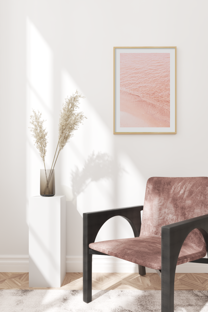 Pinky Orange Seawave Poster