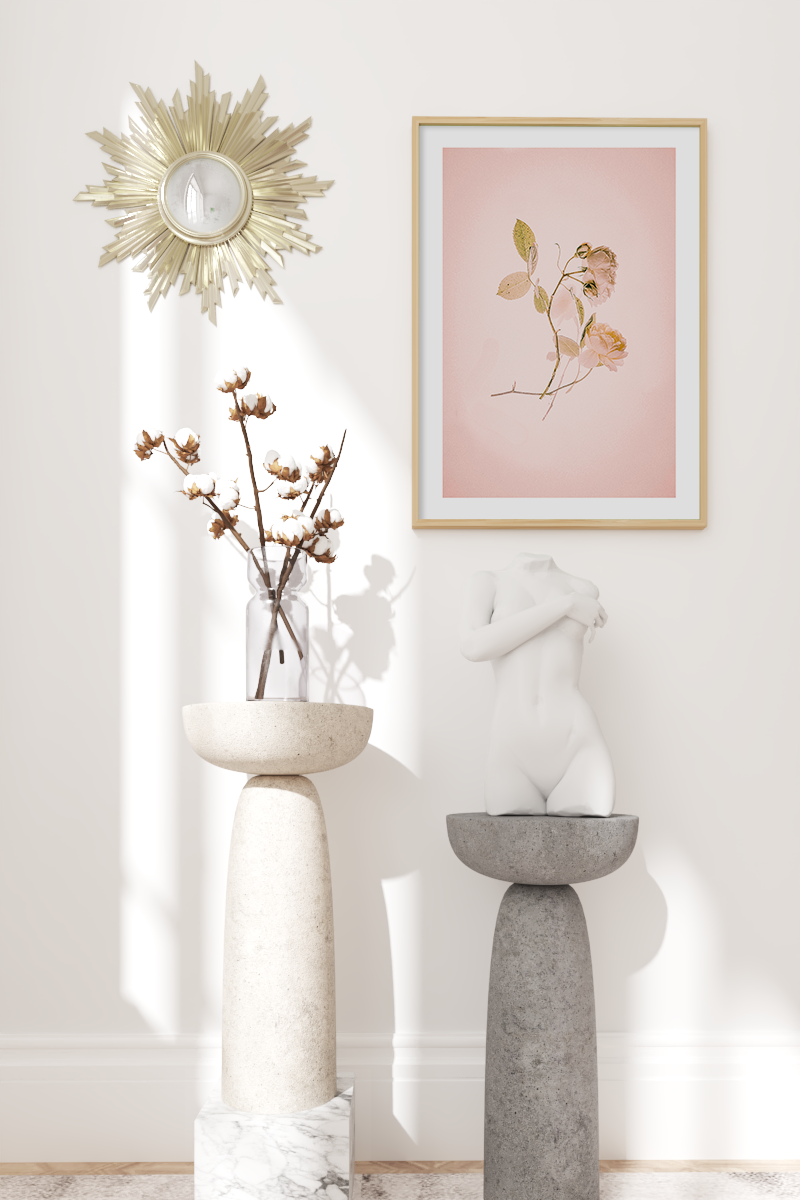 Golden Flower Close Up Poster