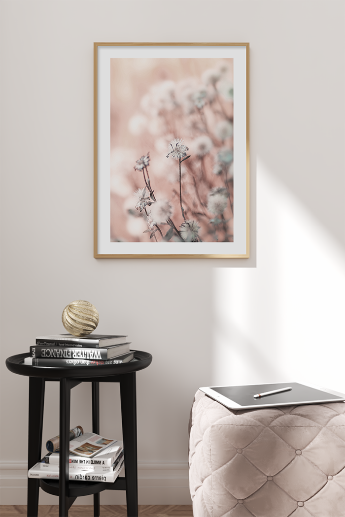 Romantic Dandelion Poster