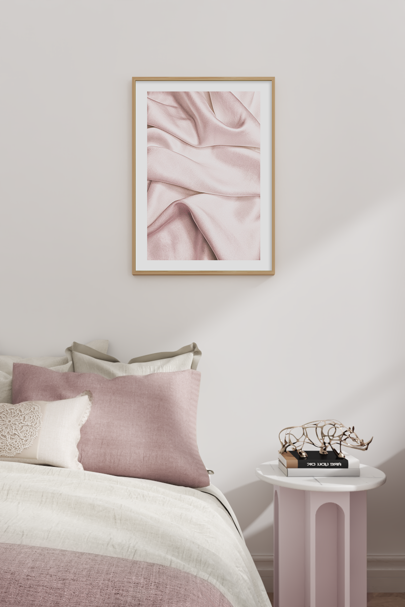 Pink Fabric Close Up Poster