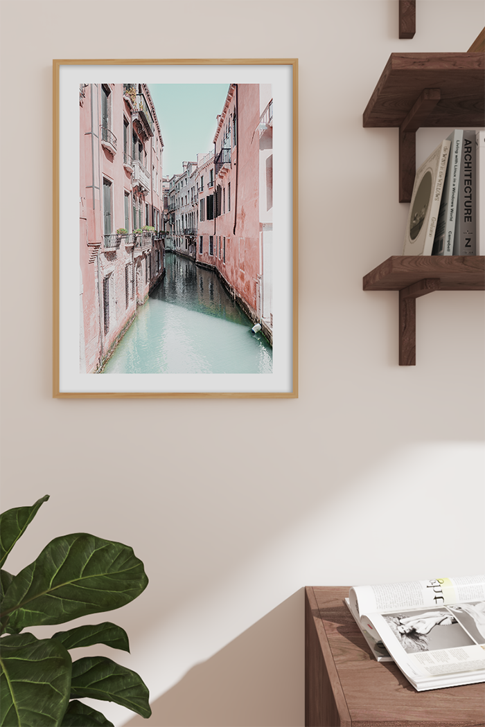 River Between Pink House Poster