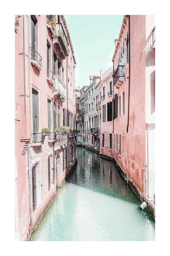 River Between Pink House Poster