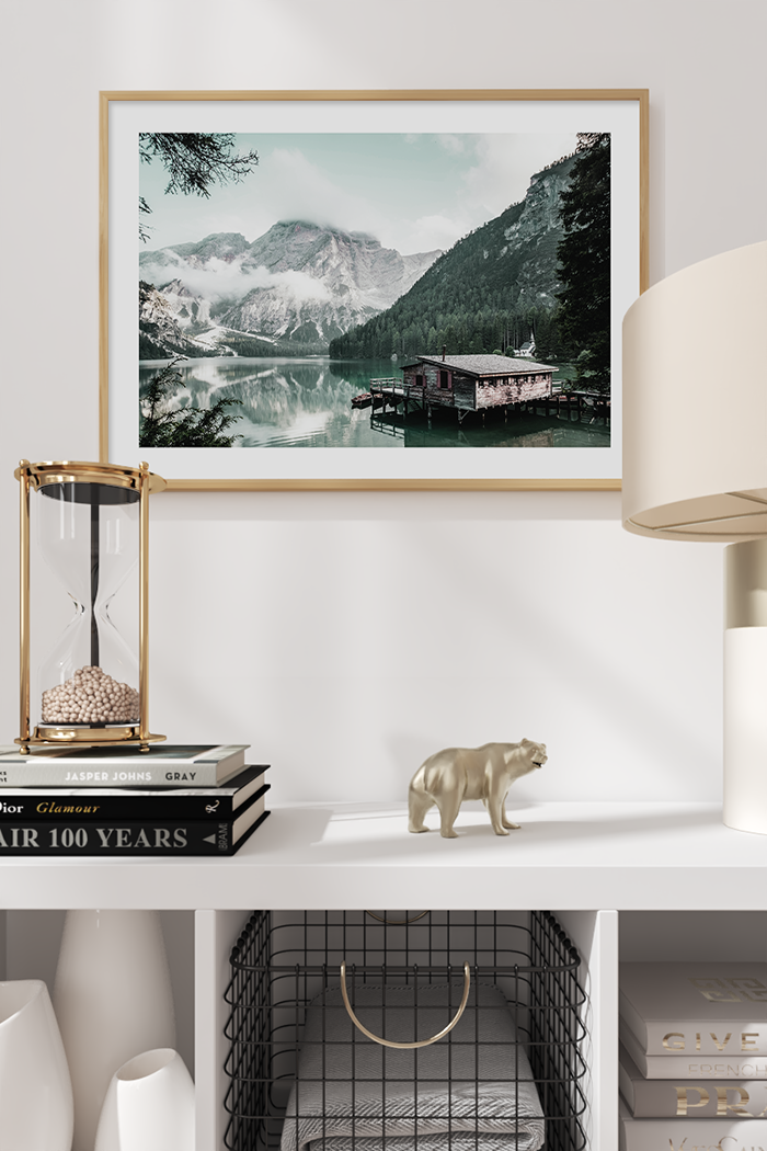 Harmonious Lakeside Cottage Poster