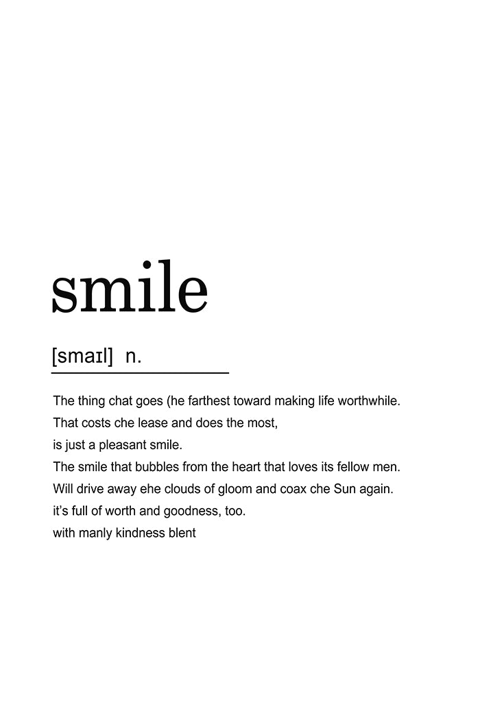 Smile Definition Poster