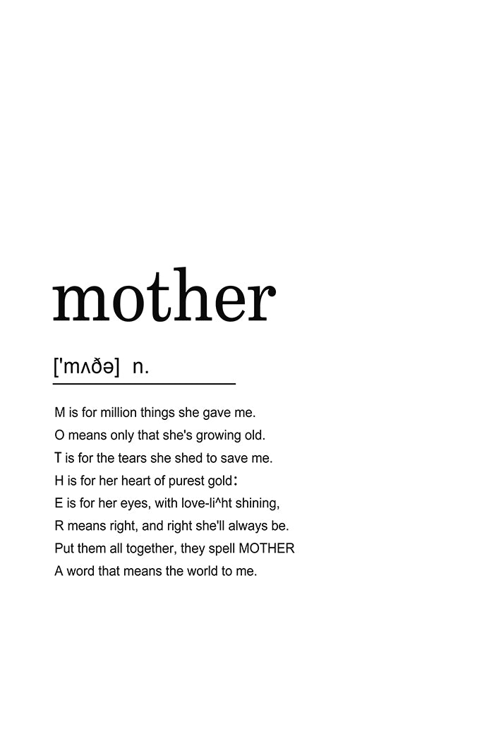 Mother Definition Poster