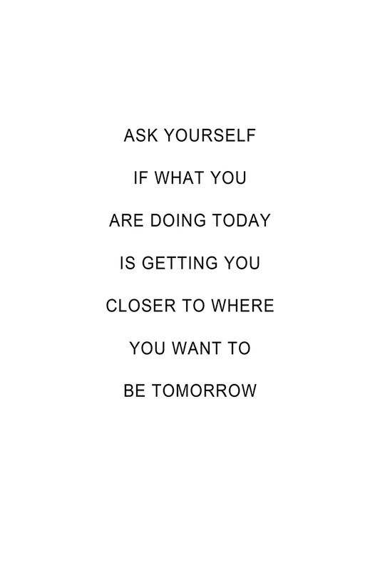 Ask Yourself Motivational Typography Poster