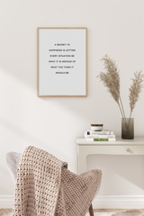 A Secret To Happiness Poster