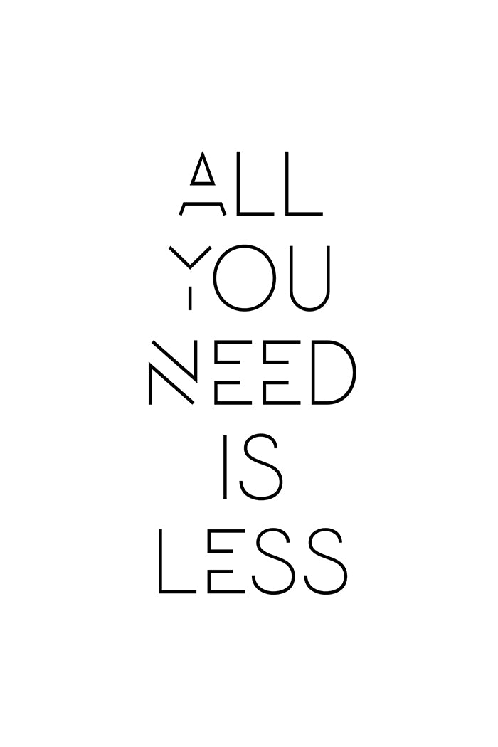 All You Need Is Less Poster