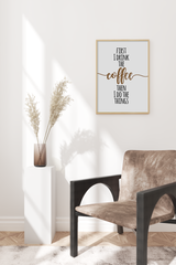 Coffee Quotes Poster