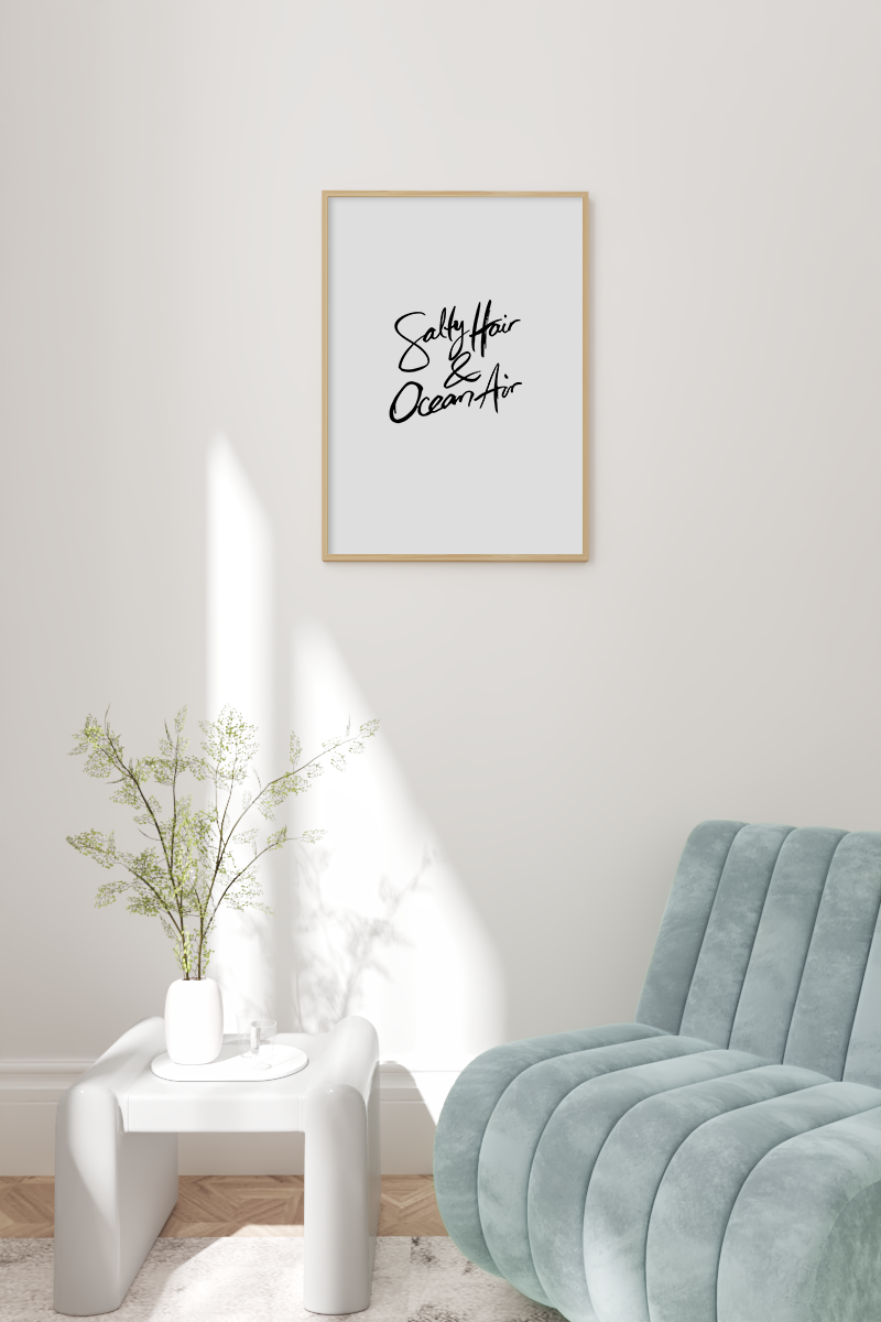 Salt Hair Ocean Air Poster