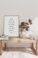 Feelings are Much Like Wave Poster