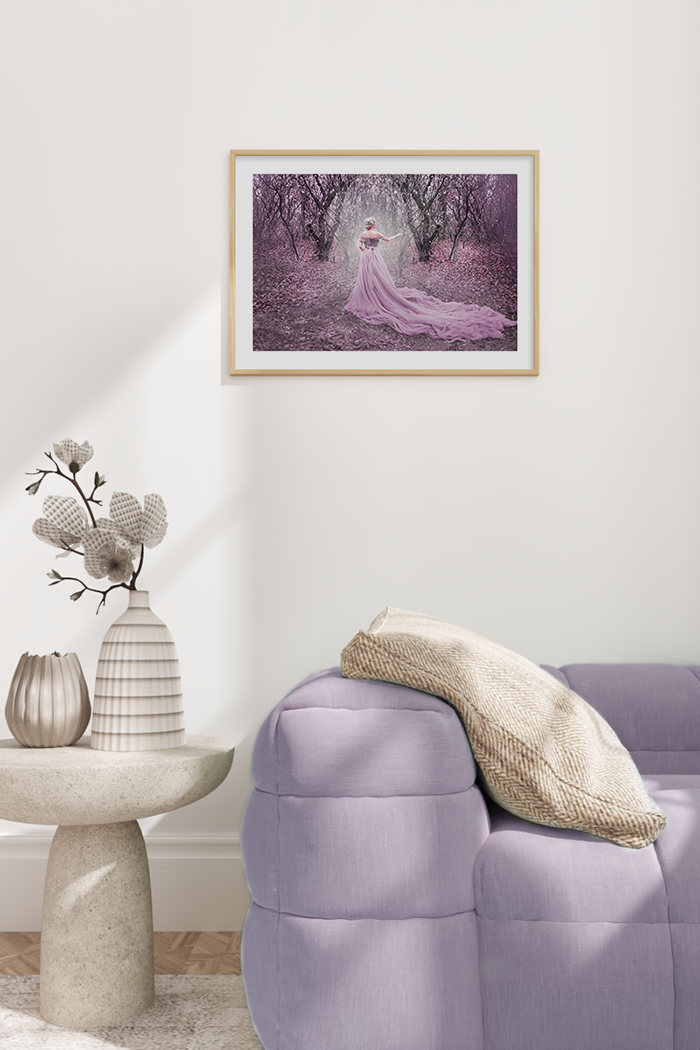 Women in Purple Forest Poster