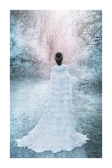 Women in Feather Dress Poster