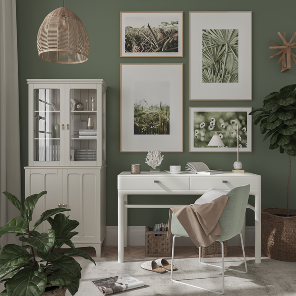 Green Picture Gallery Modern Home Office Large Wall Art Ideas Botanical Palm Poster