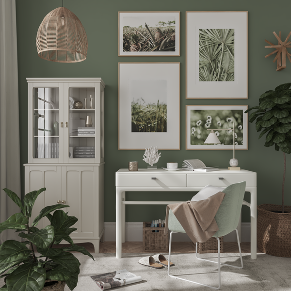 Green Picture Gallery Modern Home Office Large Wall Art Ideas Botanical Palm Poster