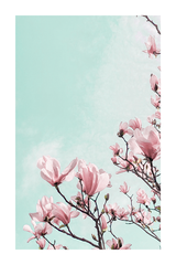 Pink Flower Under the Sky Poster