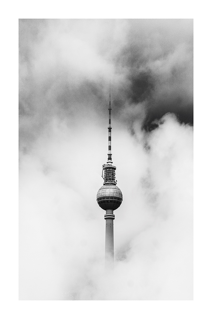 Cloudy Skyscrape Poster