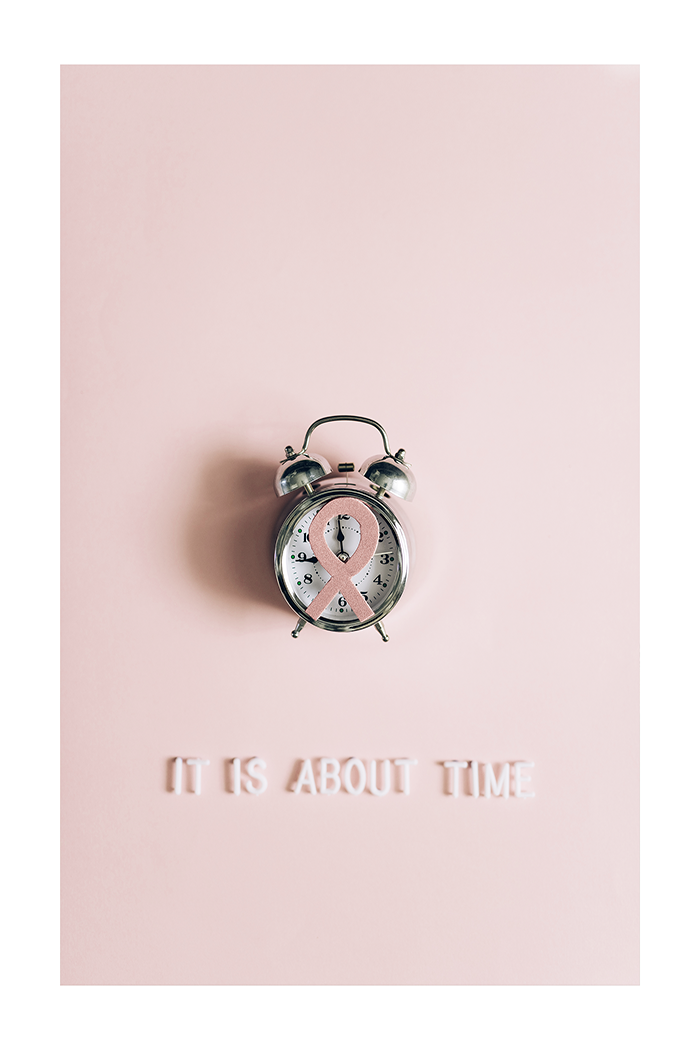 Alarm Clock on Pink Wall Poster