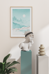 Snowy Mountain Painting Poster