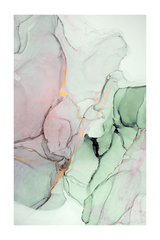 Watercolor Green Marble Poster