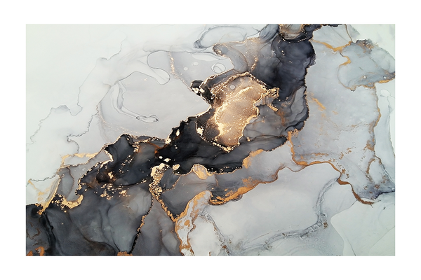 Black and Gold Marble Poster No.2