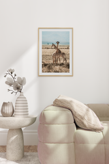 Two Giraffes Poster