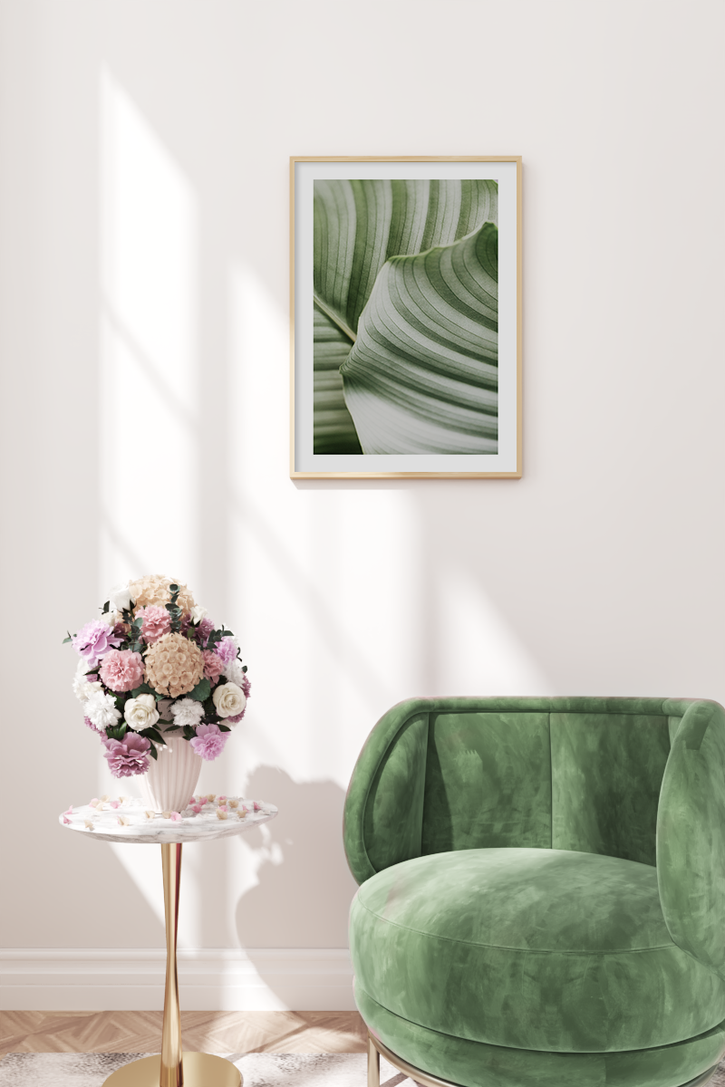 Texture of Delicate Leaf Poster