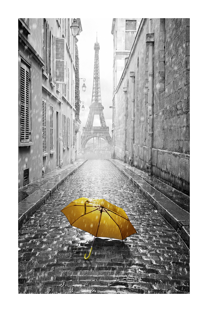 Yellow Umbrella Poster