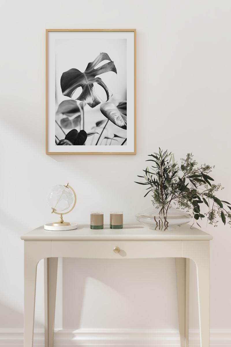 Monstera Close Up Poster