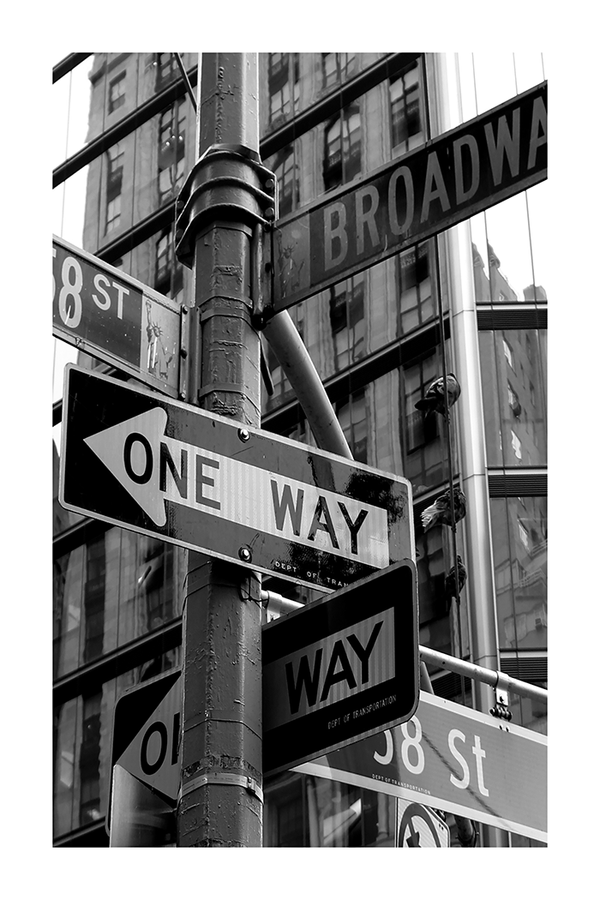 Broadway Road Sign Poster