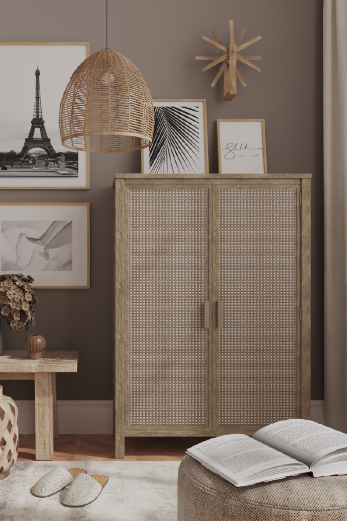 Monochrome Palm Leaf Poster