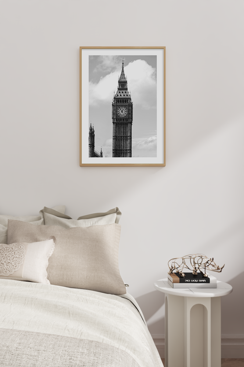 Monochrome Big Ben Photo Poster