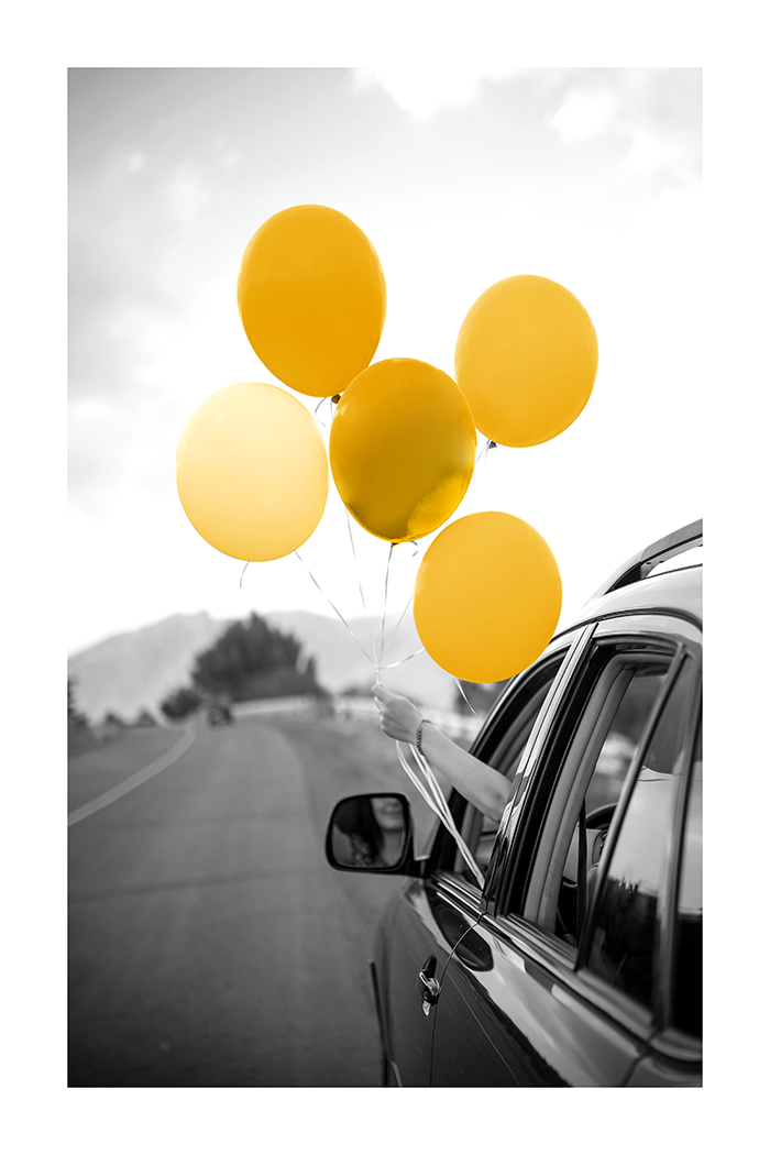 Yellow Balloon Photo Poster
