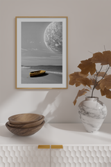Seaside Boat Poster