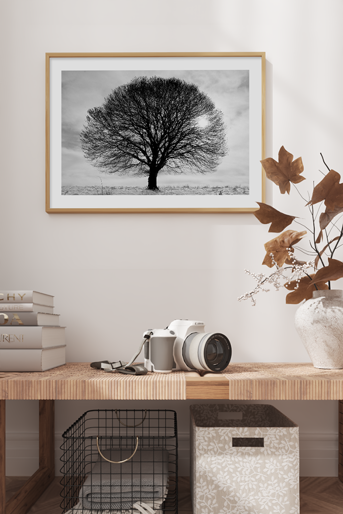 Monochrome Tree Poster