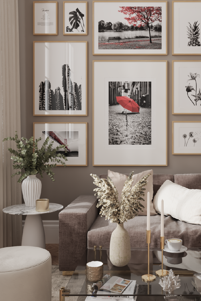 Black and White Cactus Poster