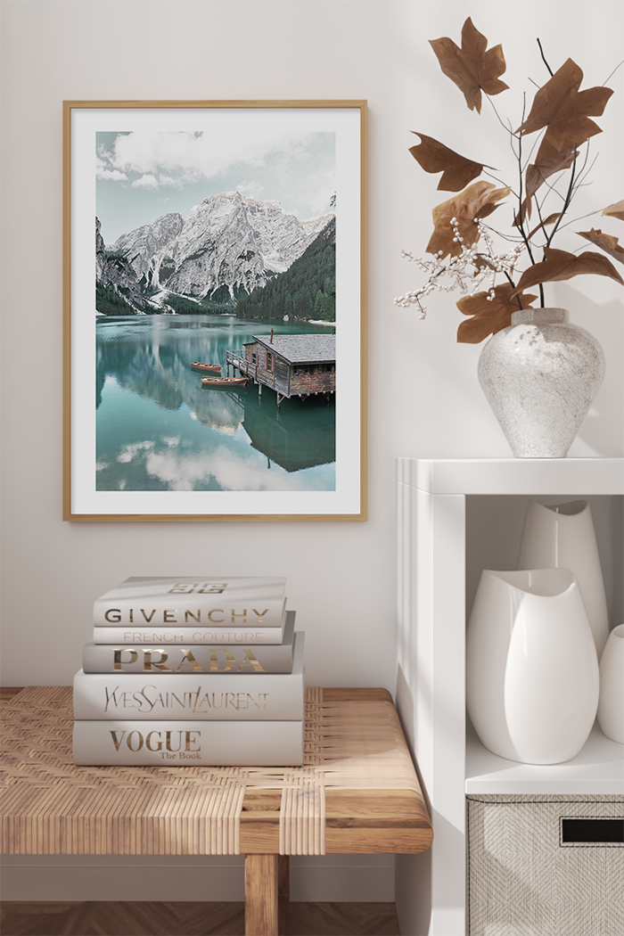 Wooden House on the Lake Poster