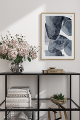 Watercolor Blue Shapes Poster