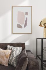 Pink Abstract Shapes Print