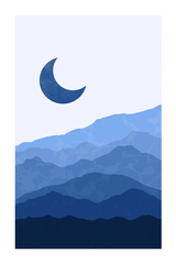 Blue Mountains Illustration Poster