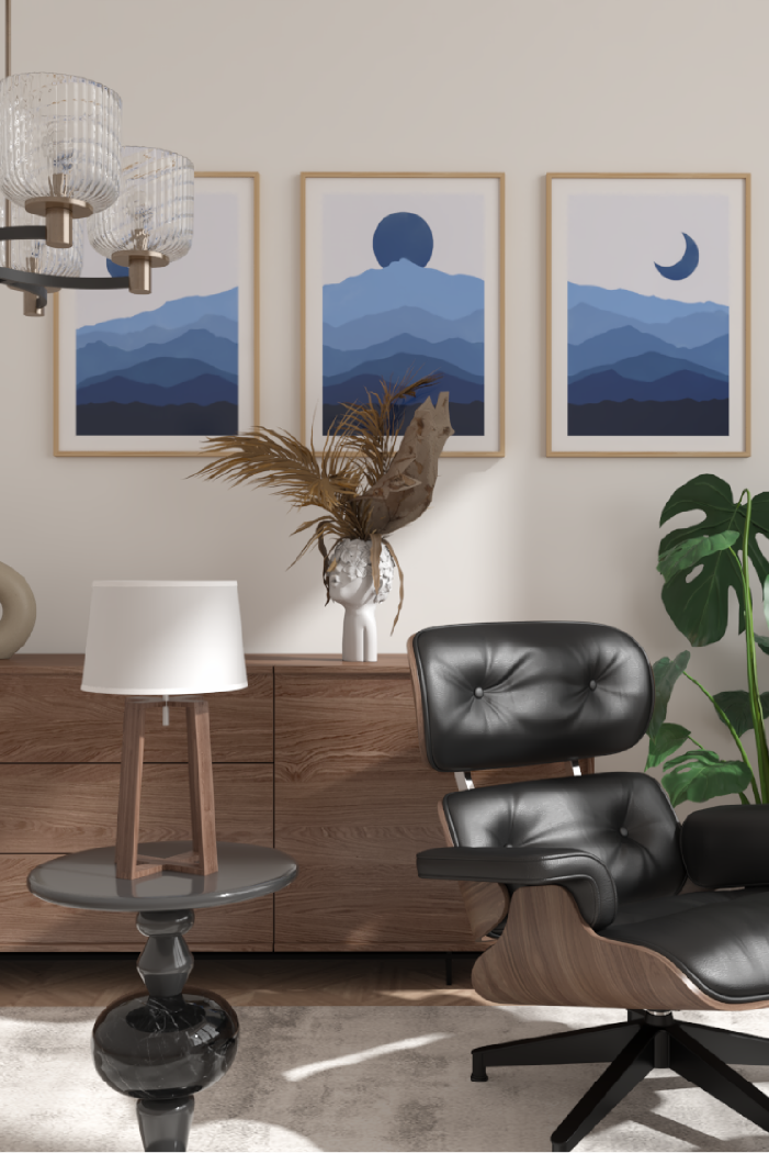 Blue Mountains Illustration Poster No.2