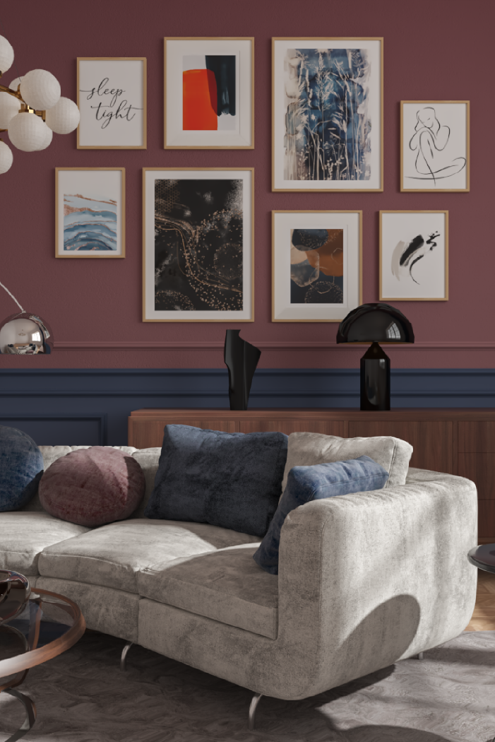 Orange Red Brush Poster