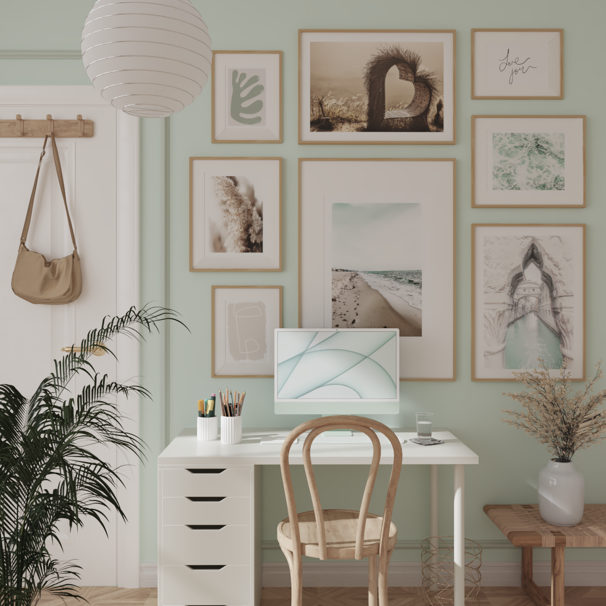 Home Office Picture Wall Poster Turquoise Nature Art Modern Teen Room Decor Guest Room