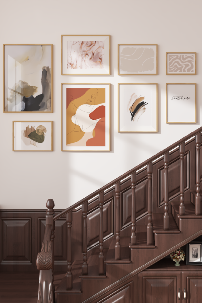Golden Pink Painting Poster