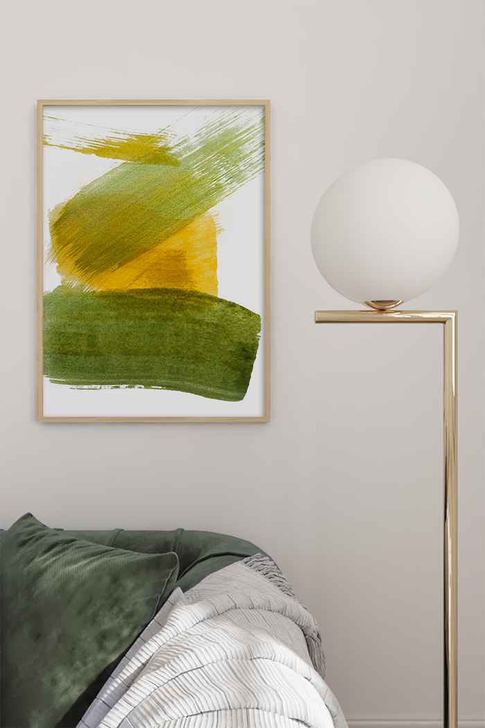 Mustard Strokes Poster