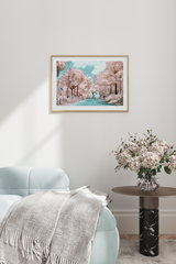 A Road of Pink Trees Poster