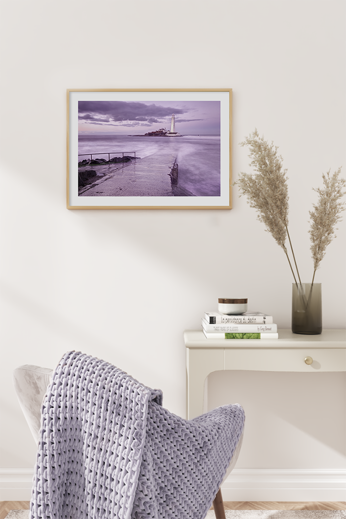 Purple Sea View Poster