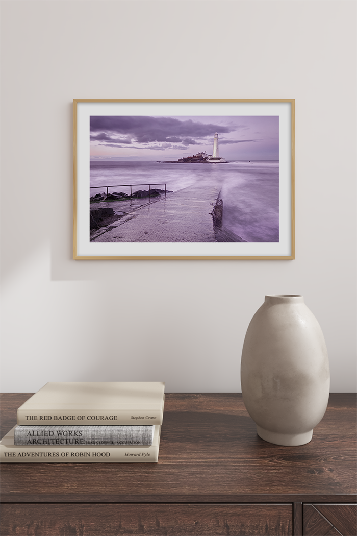 Purple Sea View Poster
