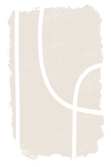 Beige Abstract Line Art Print